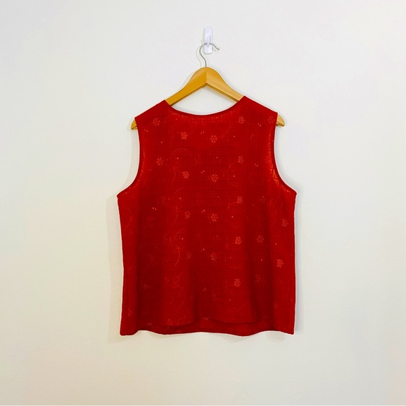 Vintage | Burnt Orange Embroidered Blouse - Picture 2 of 4